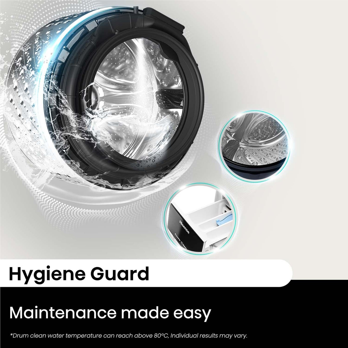 Hisense HWF3S8514 8.5kg Series 3 Front Load Washer (White)