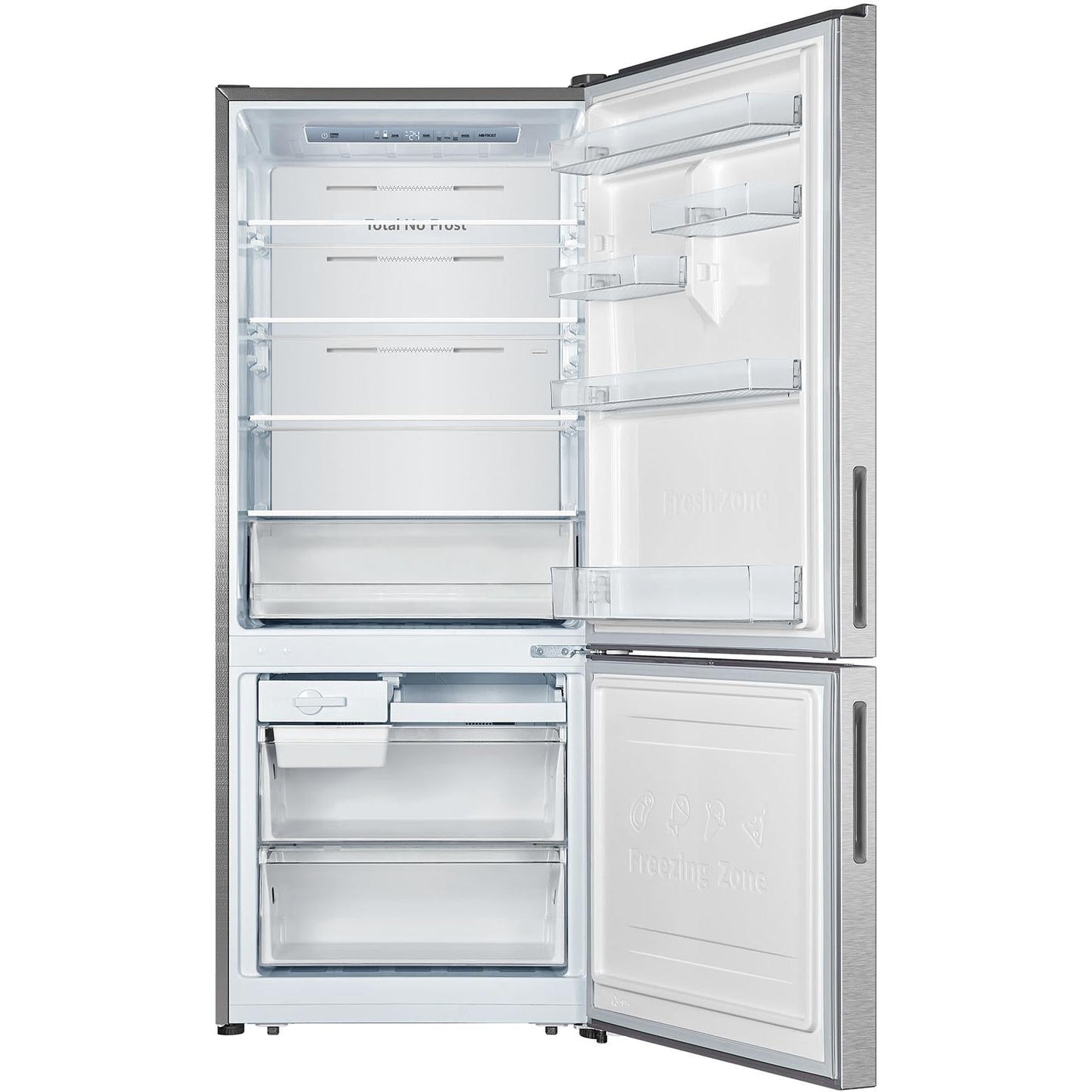 Hisense HRBM418S 417L PureFlat Bottom Mount Refrigerator (Silver)