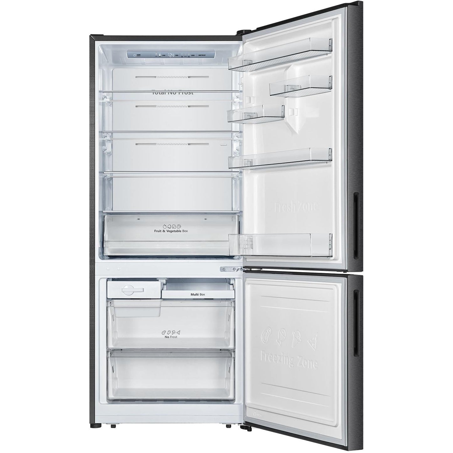 Hisense HRBM418E 417L PureFlat Ecovision Bottom Mount Refrigerator (Dark Stainless)
