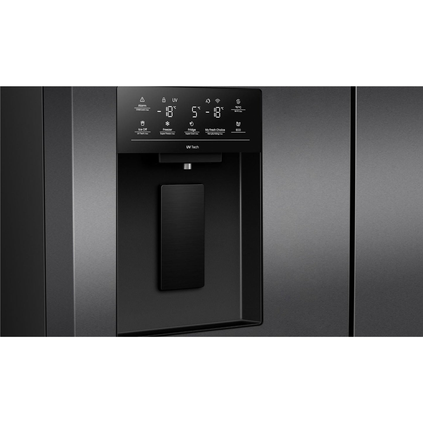 Hisense HRCD640TBW 640L French Door Fridge (Dark Stainless Steel)