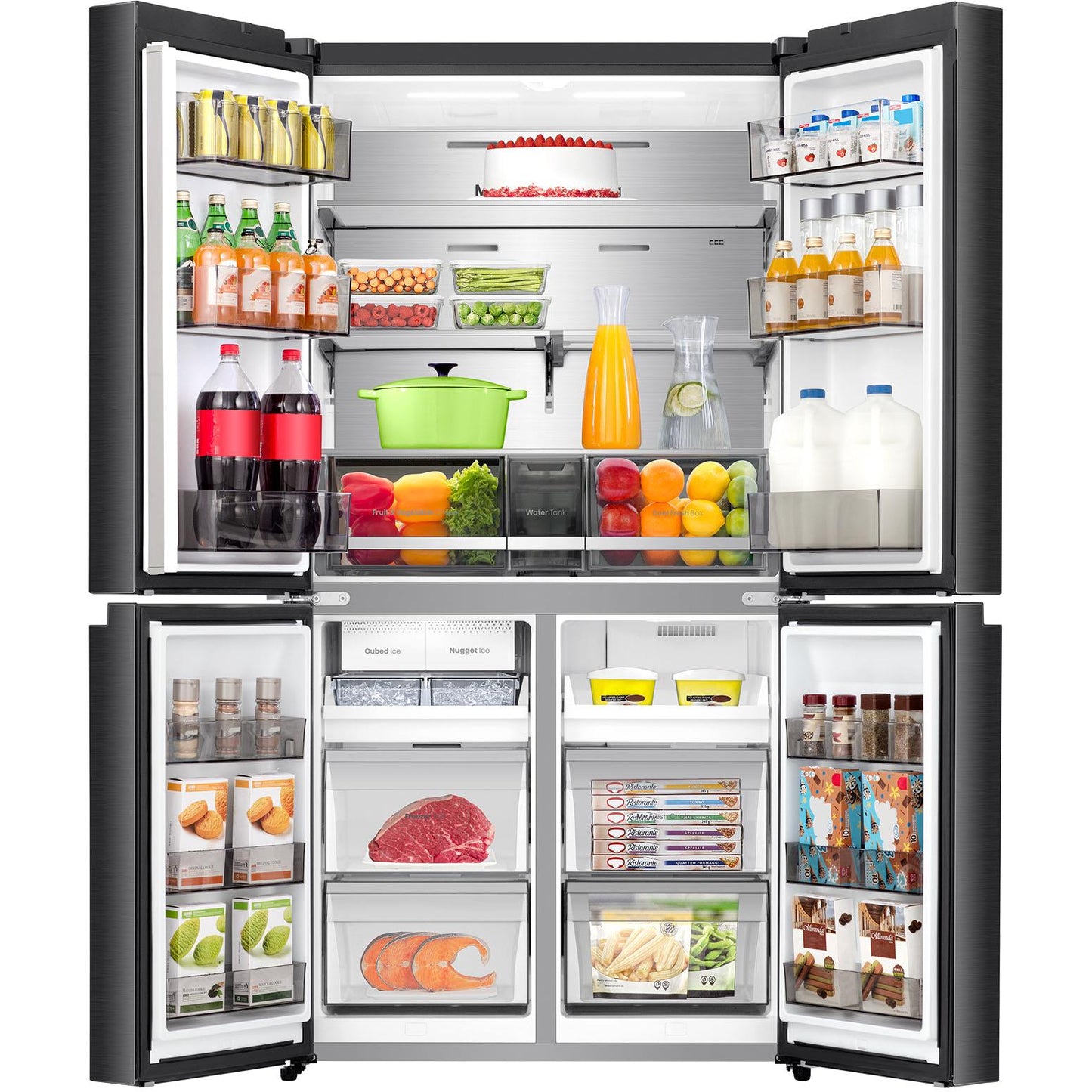 Hisense HRCD640TBW 640L French Door Fridge (Dark Stainless Steel)