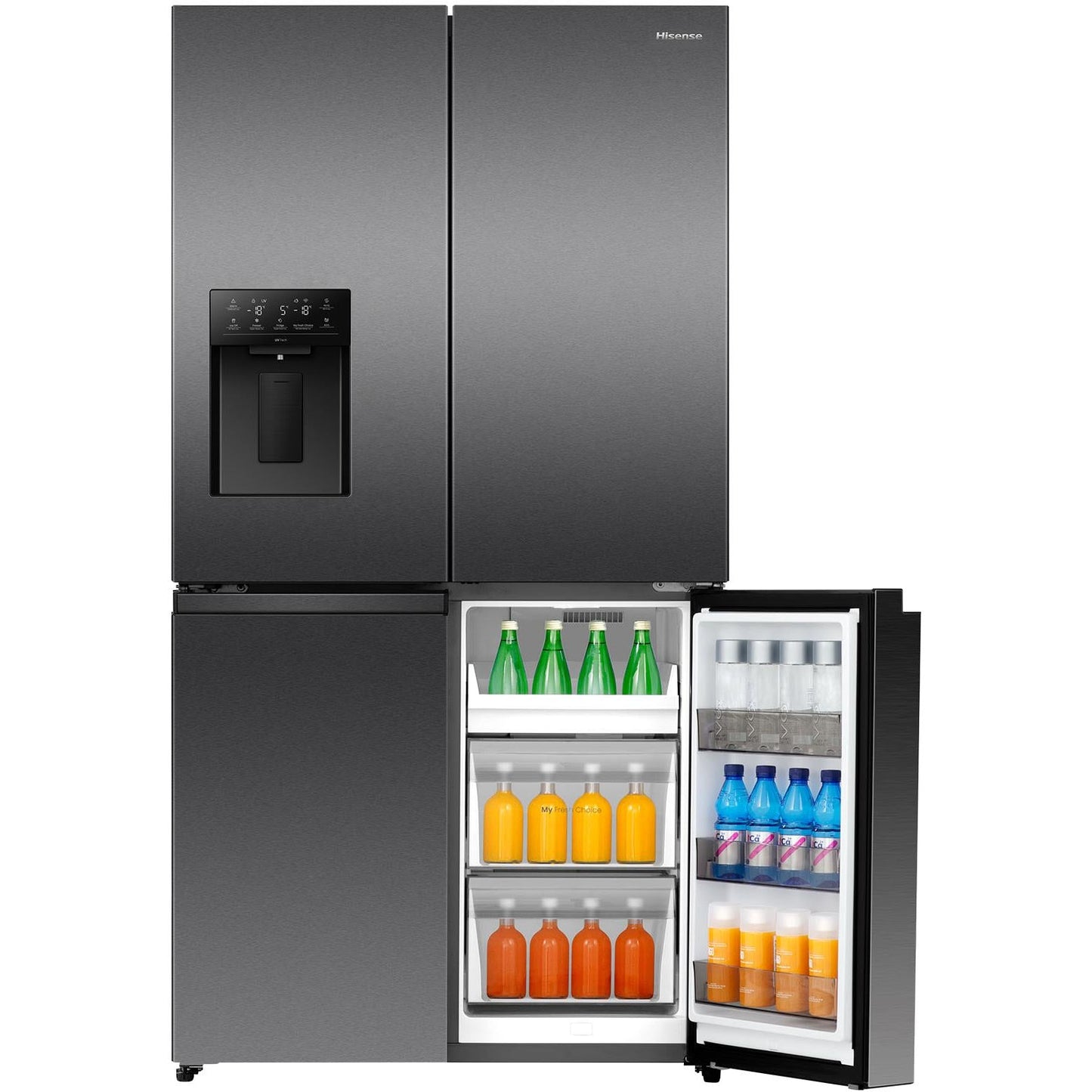 Hisense HRCD640TBW 640L French Door Fridge (Dark Stainless Steel)