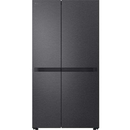 LG - GS-B599MBL 664L Flat Door Side by Side Fridge in (Matte Black)