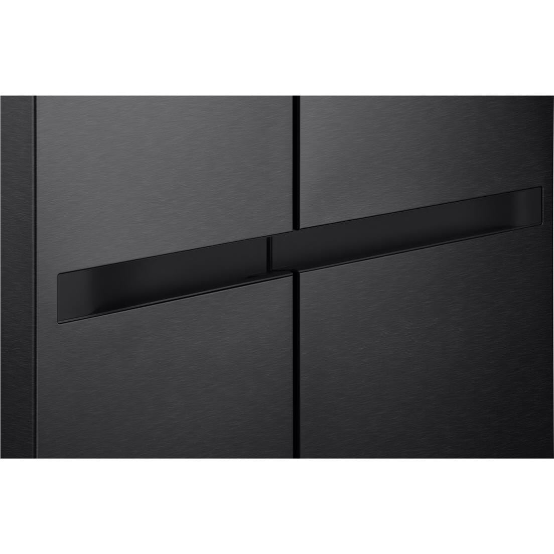 LG - GS-B599MBL 664L Flat Door Side by Side Fridge in (Matte Black)