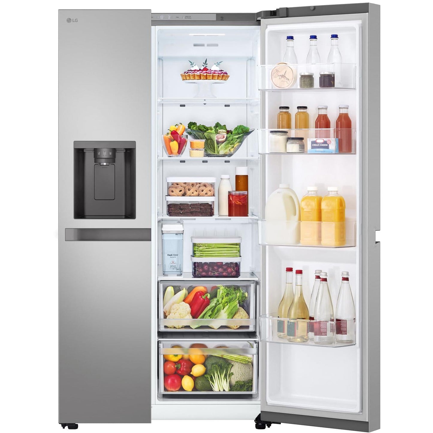 LG GS-N599PL 641L Side by Side Fridge (Stainless Finish)