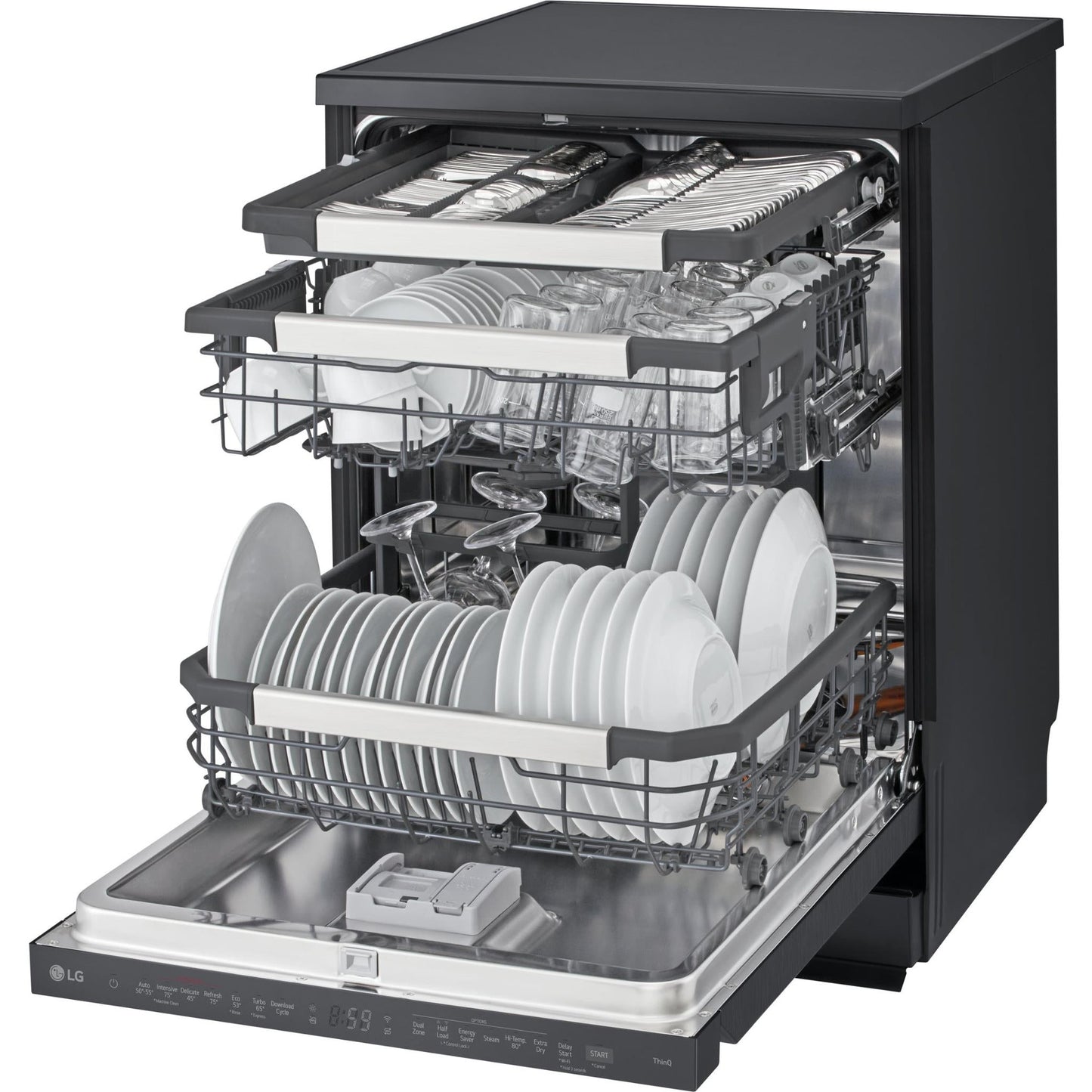 LG XD2A25MB TrueSteam 15 Place Setting Freestanding Dishwasher (Matte Black)