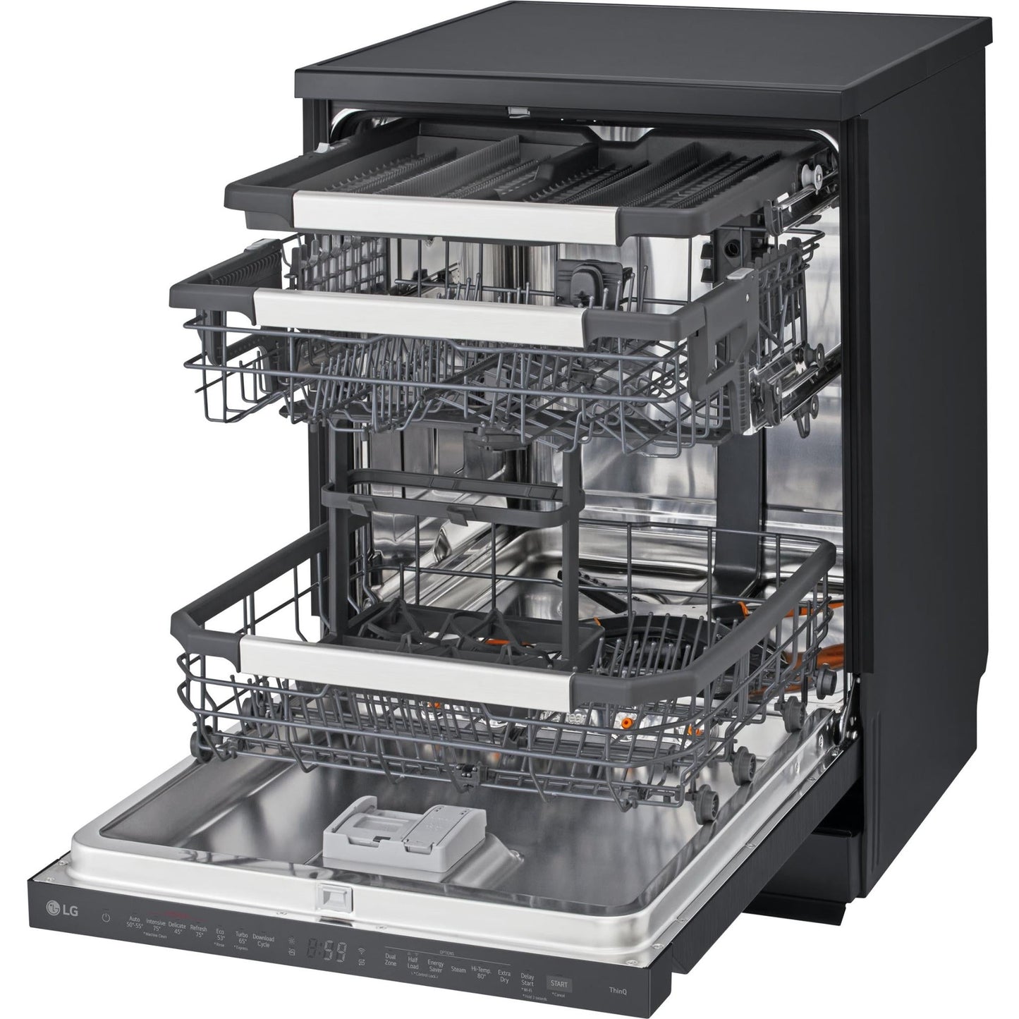 LG XD2A25MB TrueSteam 15 Place Setting Freestanding Dishwasher (Matte Black)