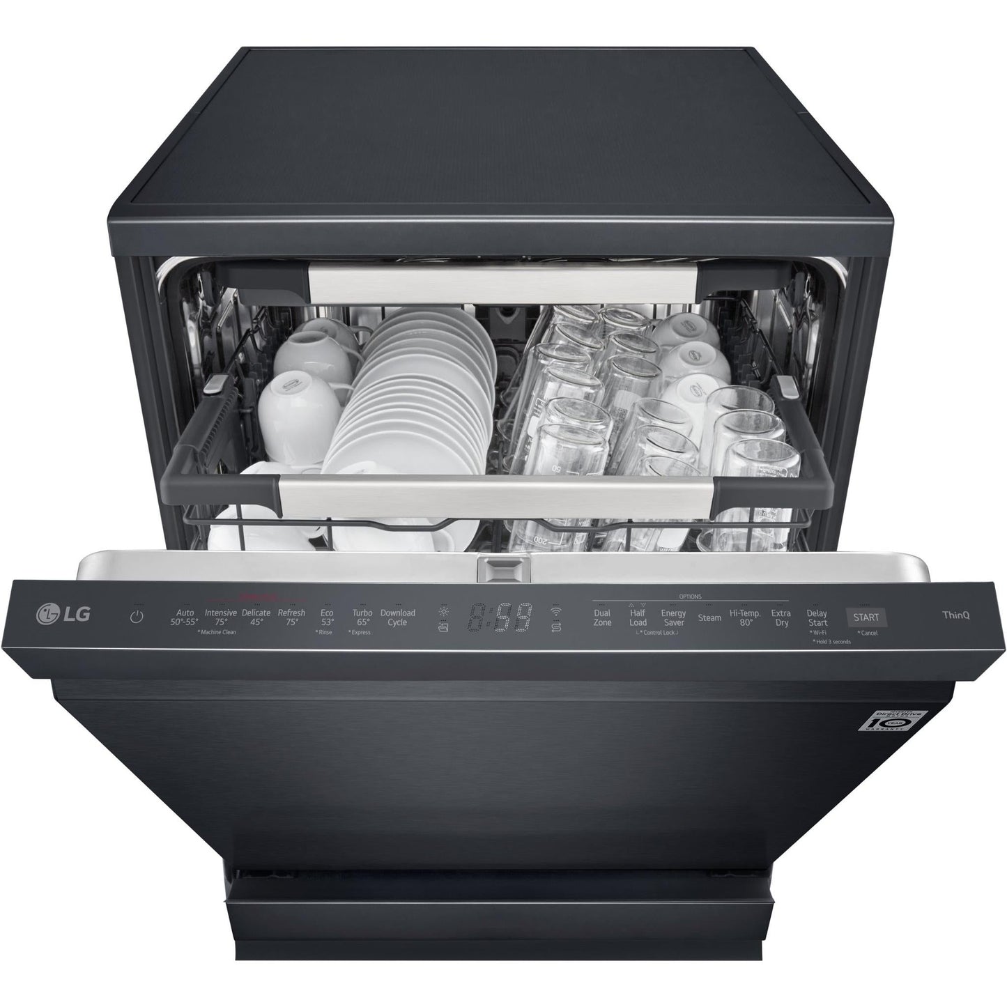 LG XD2A25MB TrueSteam 15 Place Setting Freestanding Dishwasher (Matte Black)