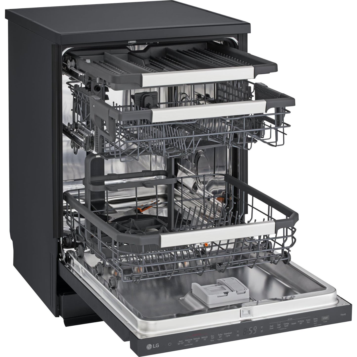 LG XD2A25MB TrueSteam 15 Place Setting Freestanding Dishwasher (Matte Black)