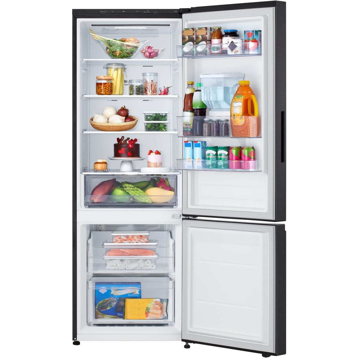 LG GB-W300MBL 332L Bottom Mount Fridge with Water Dispenser (Matte Black)
