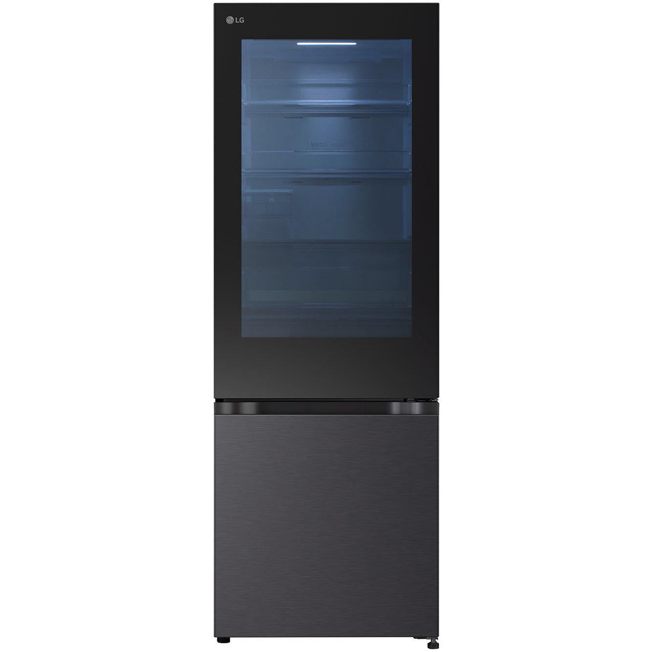 LG GB-V300MBL 340L Bottom Mount Fridge with Instaview (Matte Black)