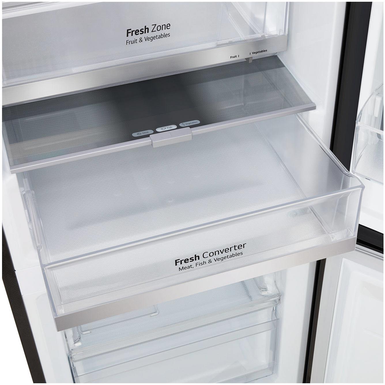 LG GB-V300MBL 340L Bottom Mount Fridge with Instaview (Matte Black)