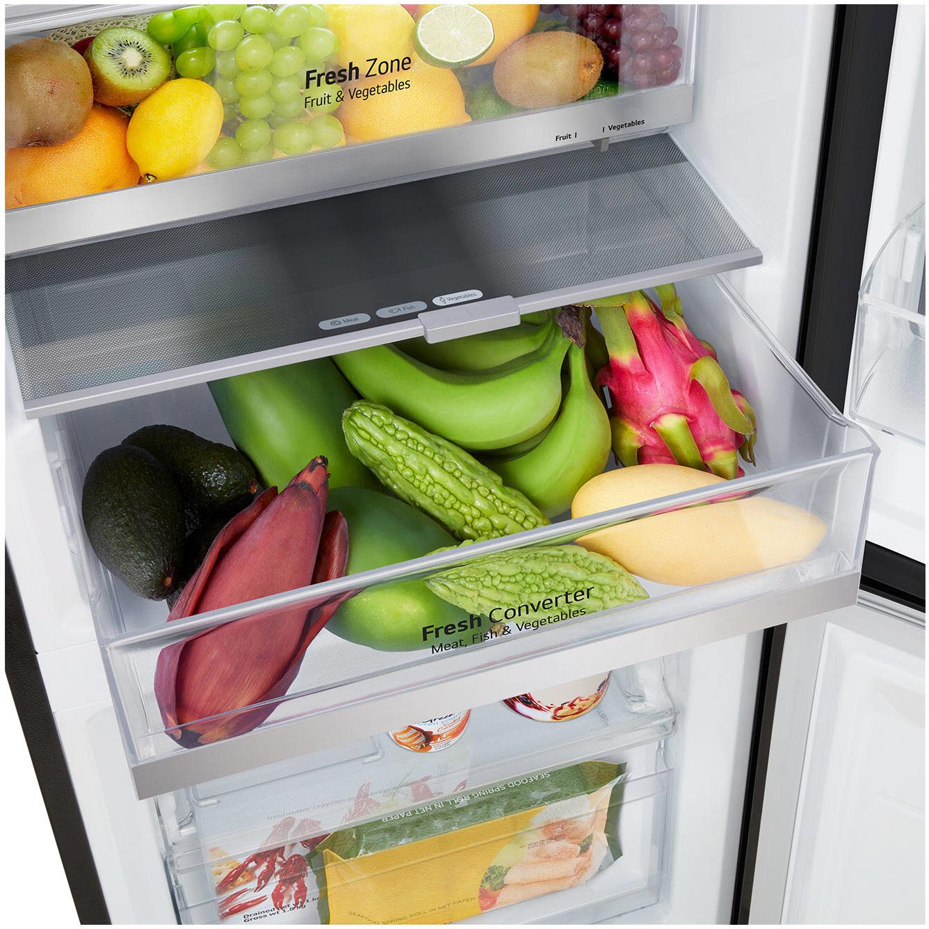 LG GB-V300MBL 340L Bottom Mount Fridge with Instaview (Matte Black)