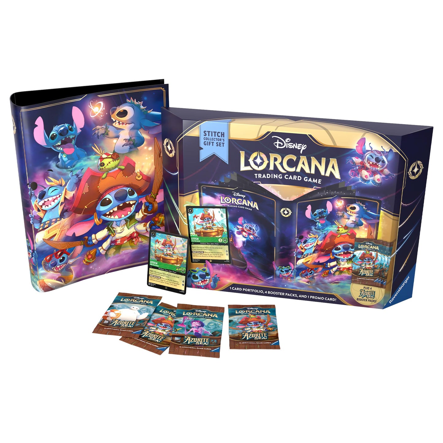 Disney Lorcana Trading Card Game - Azurite Sea Stitch Collector's Gift Set
