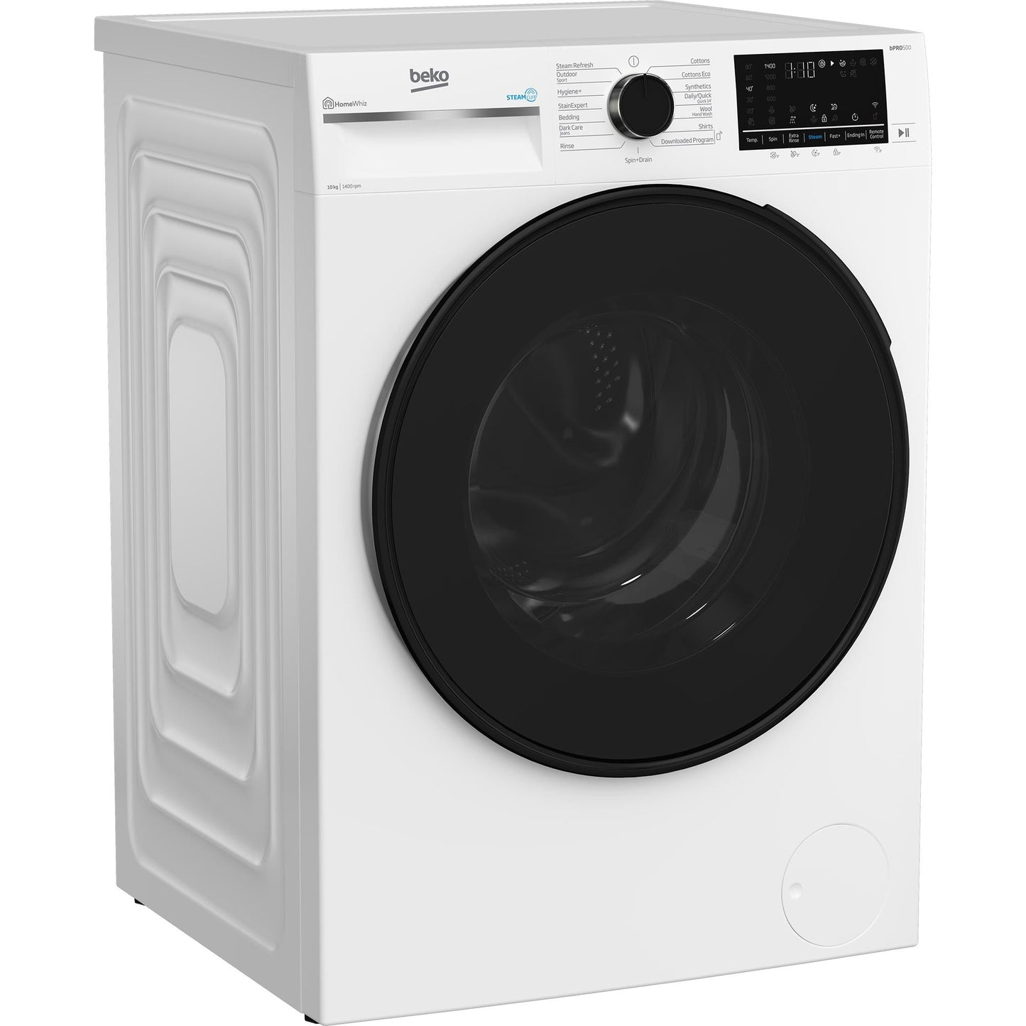 Beko BFLB1020W 10kg Connected Front Load Washing Machine with Steam (White)