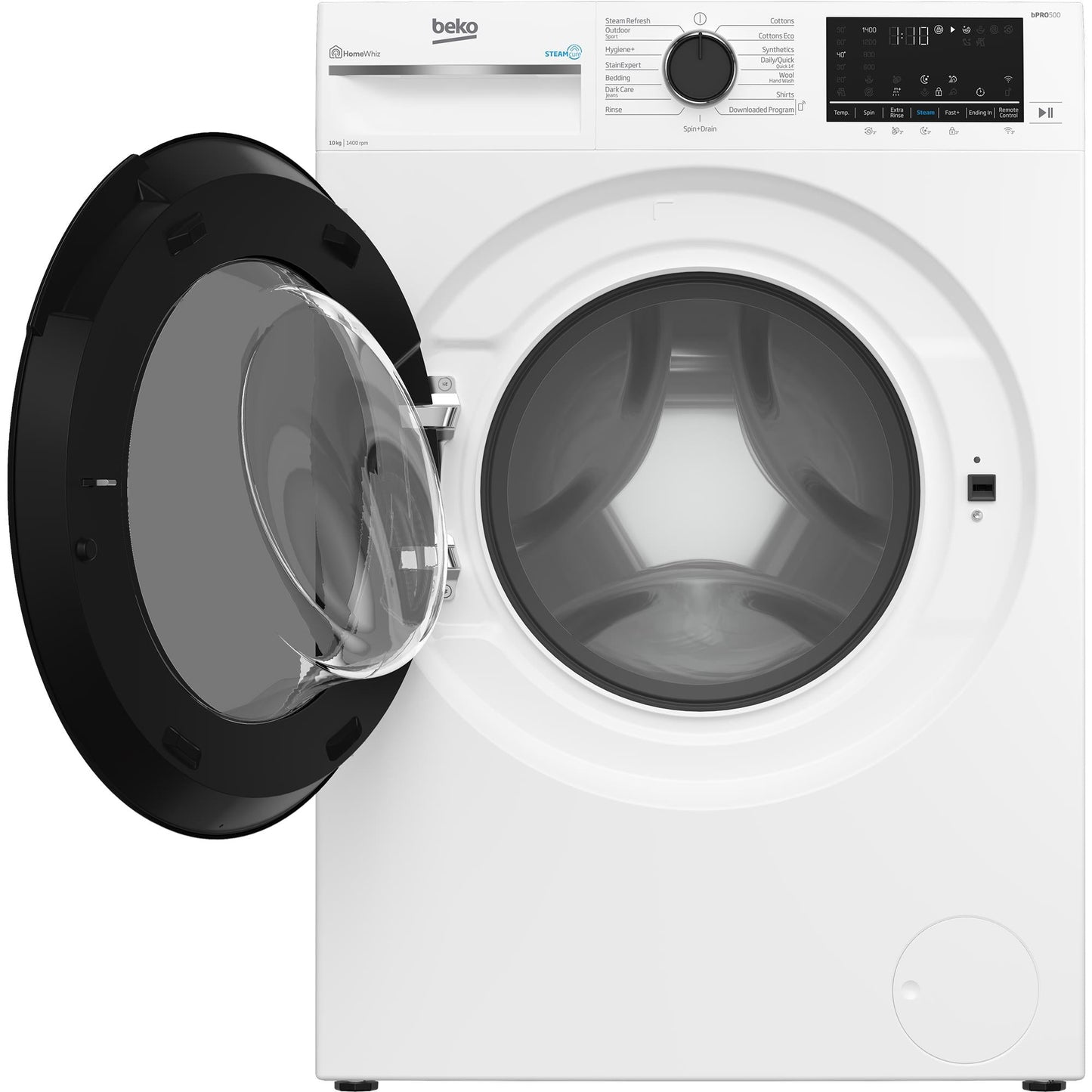 Beko BFLB1020W 10kg Connected Front Load Washing Machine with Steam (White)