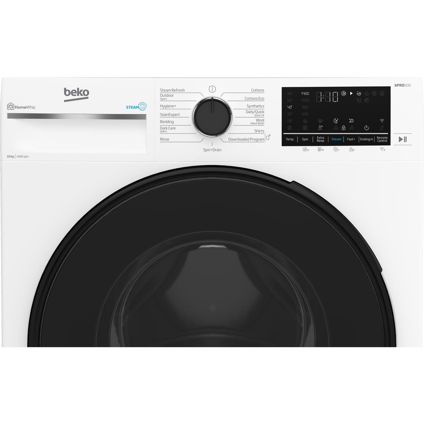 Beko BFLB1020W 10kg Connected Front Load Washing Machine with Steam (White)