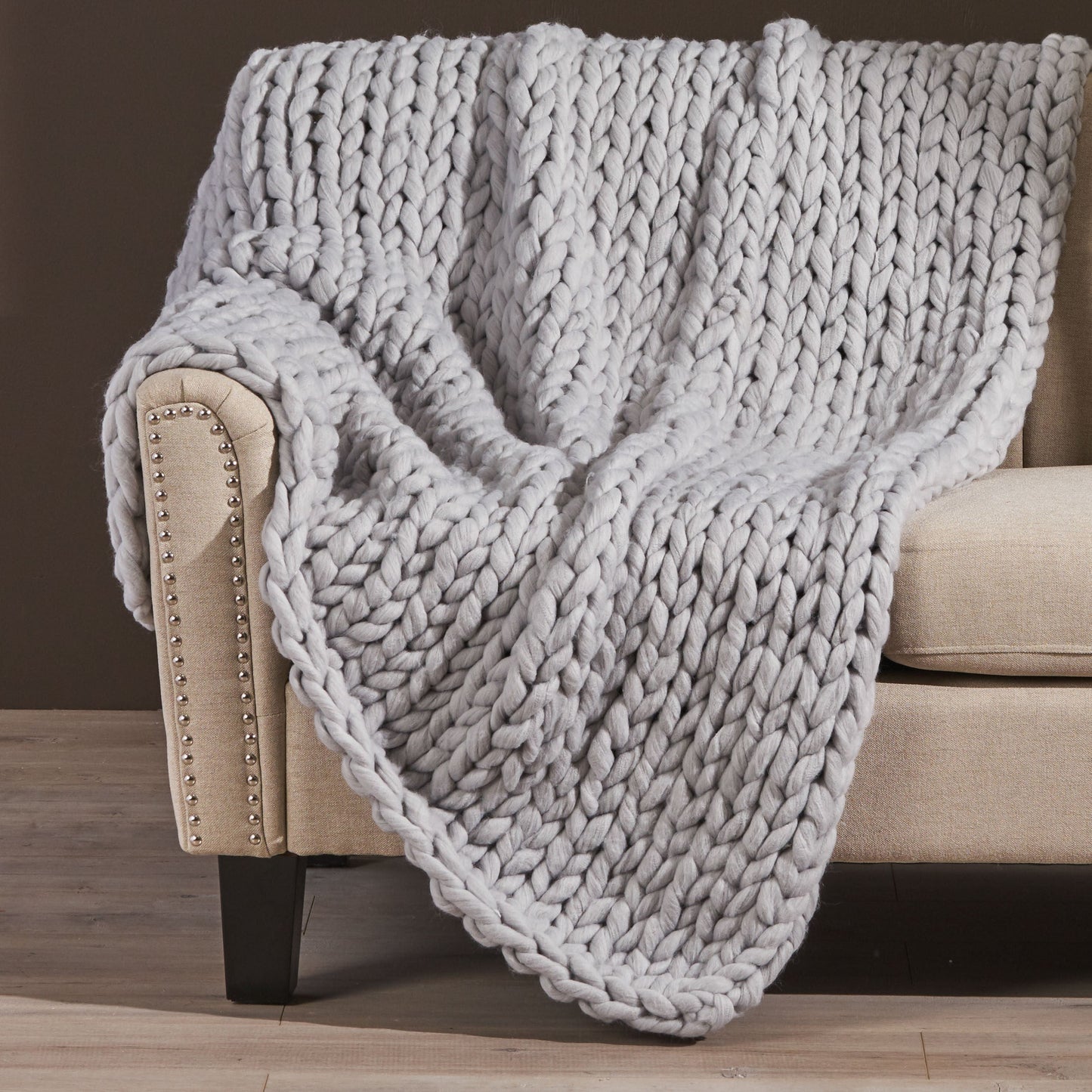 Estyl Knitted Braid Pattern Throw Blanket