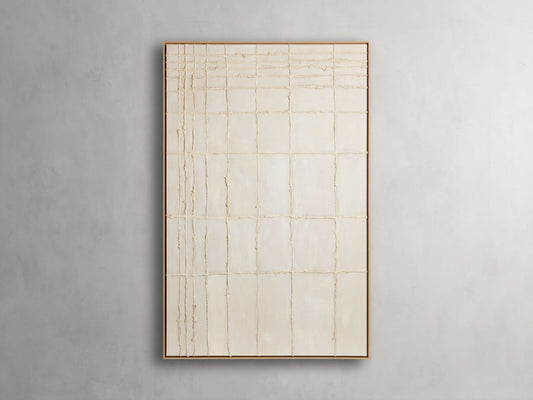 Linear Bisque Framed Print