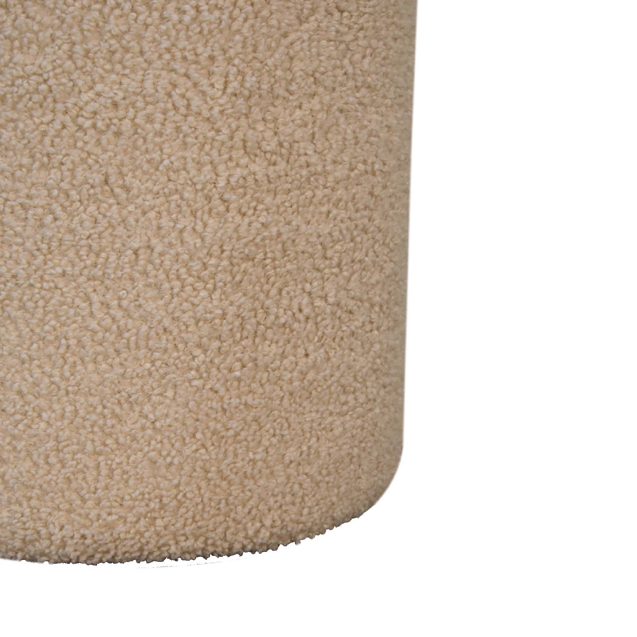 Enigmaaa Upholstered Footstool with Border and Round Shape