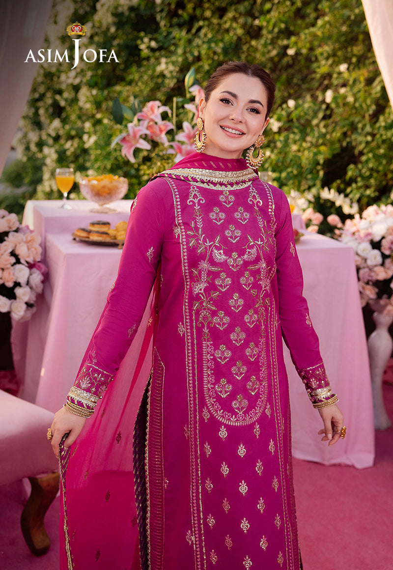 AJMJ-21 EMBROIDERED LAWN SILK  3 PCS