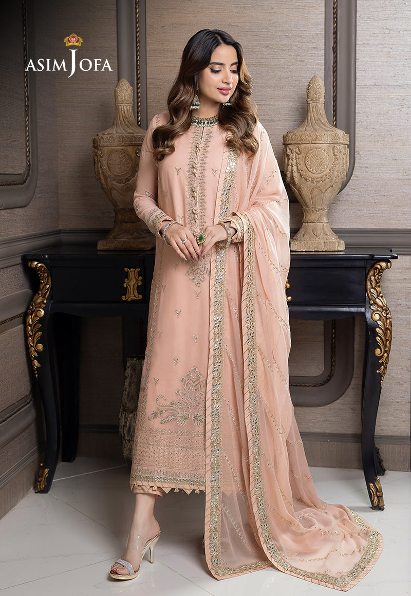 AJJM-04 EMBROIDERED CHIFFON 3 PCS