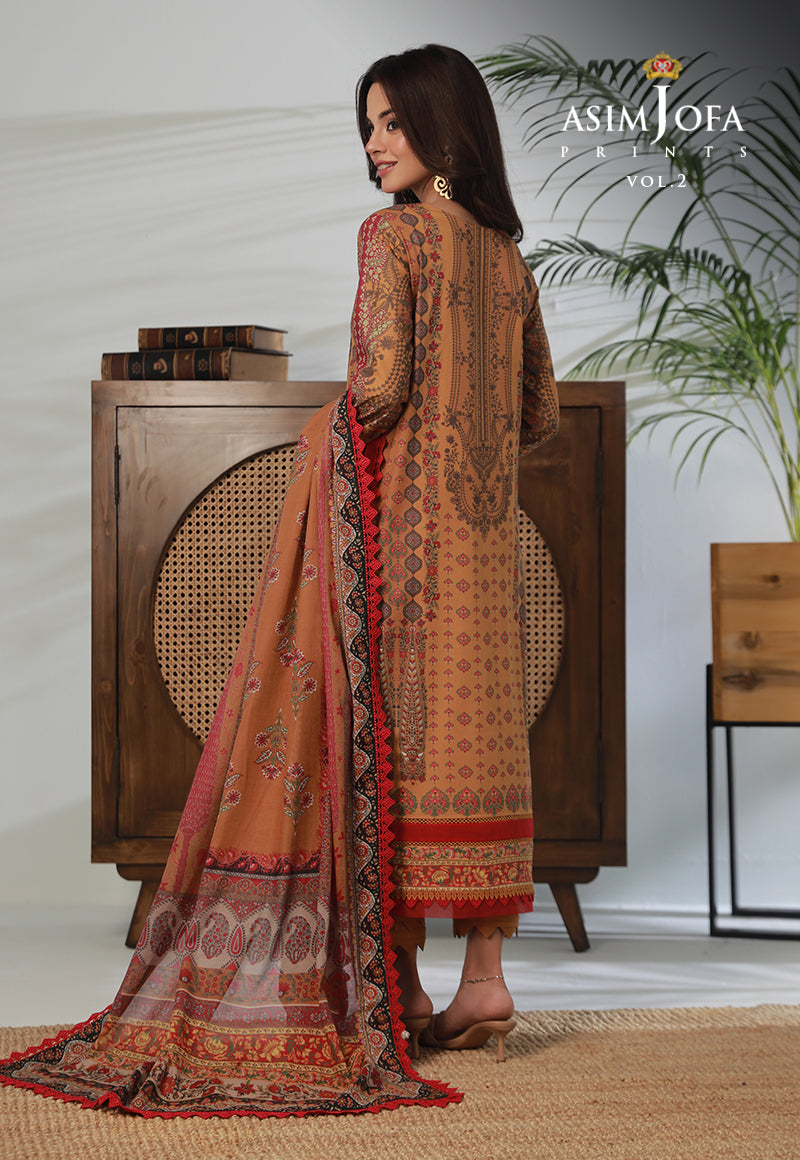 AJBP-34 PRINTED LAWN 3 PCS