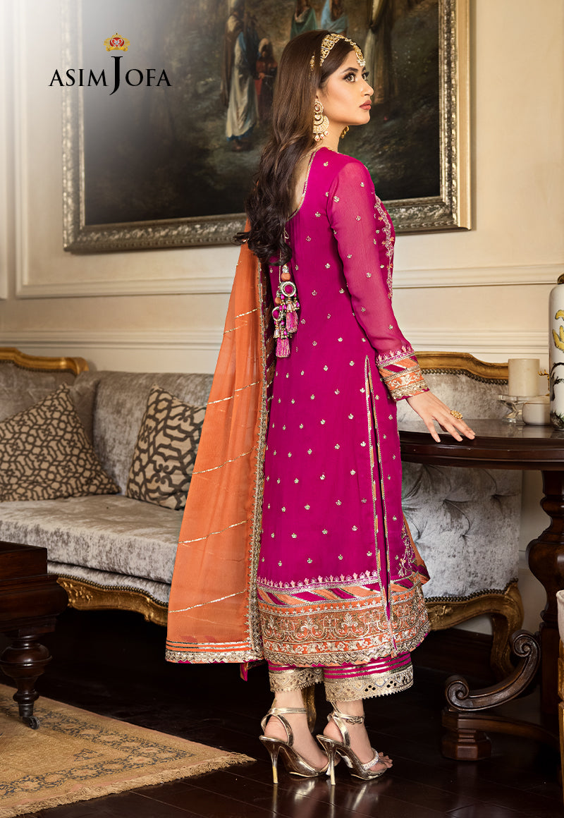 AJJM-23 EMBROIDERED CHIFFON , ORGANZA 3 PCS