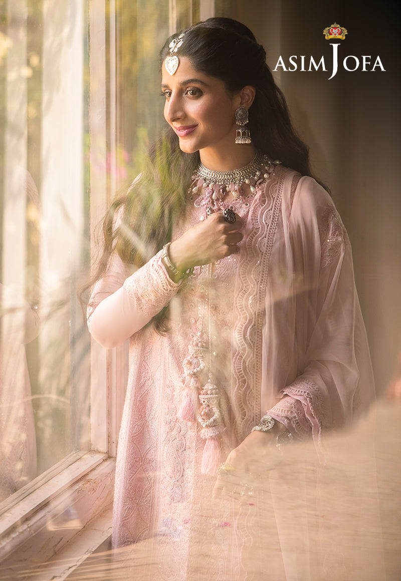 AJSW-14 EMBROIDERED LAWN SILK 3 PCS