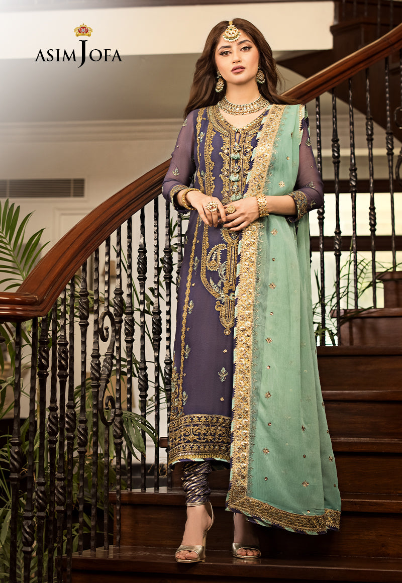 AJJM-09 EMBROIDERED CHIFFON 3 PCS