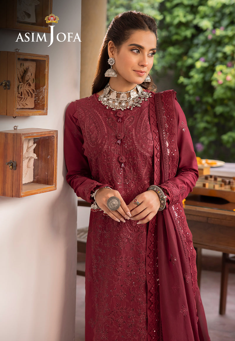 AJSW-02 EMBROIDERED POLY VISCOSE 3 PCS