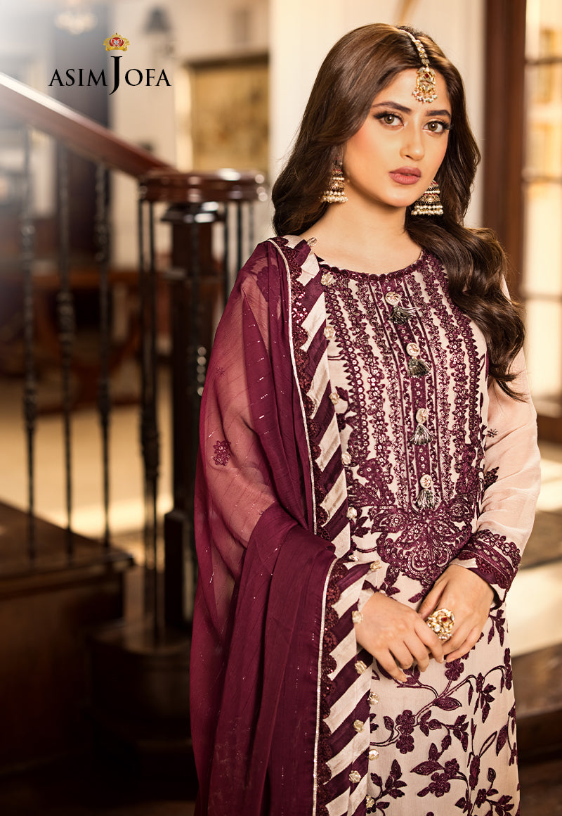 AJJM-11 EMBROIDERED CHIFFON 3 PCS