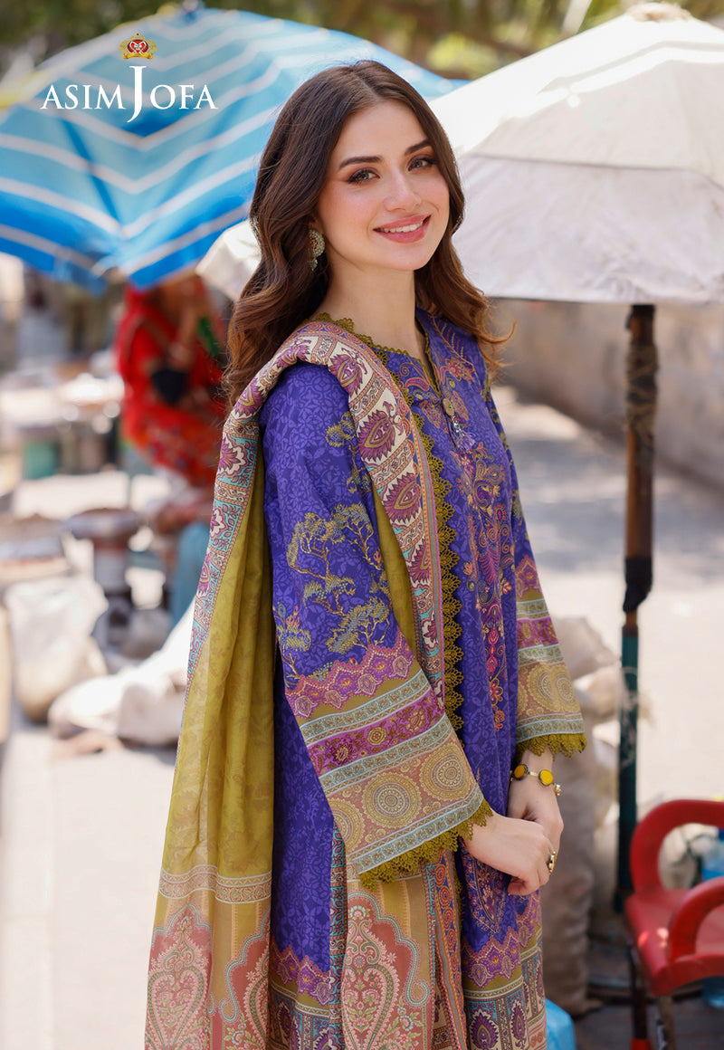 AJPL-03 PRINTED ARABIC LAWN 3 PCS