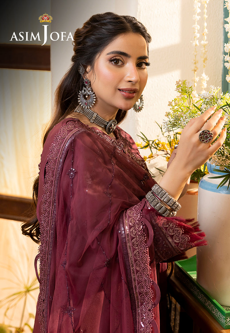 AJSW-10 EMBROIDERED LAWN SILK 3 PCS