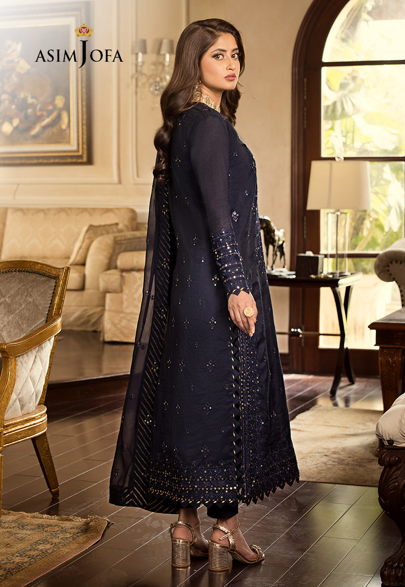 AJJM-16 EMBROIDERED CHANDERI COTTON 3 PCS