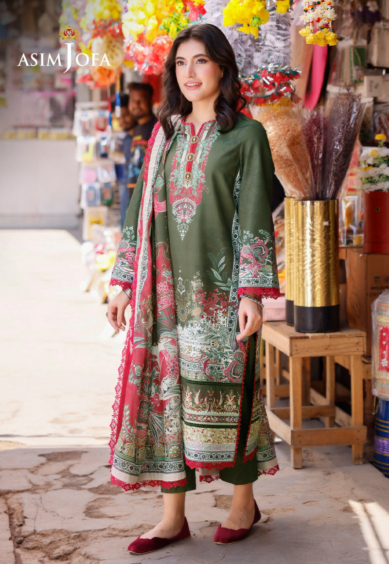 AJPL-08 PRINTED ARABIC LAWN 3 PCS
