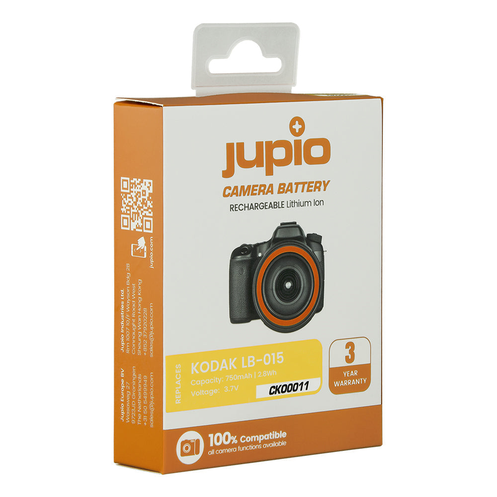 Jupio Li-Ion 3.7V 750mAh Battery For Kodak LB-015 Camera