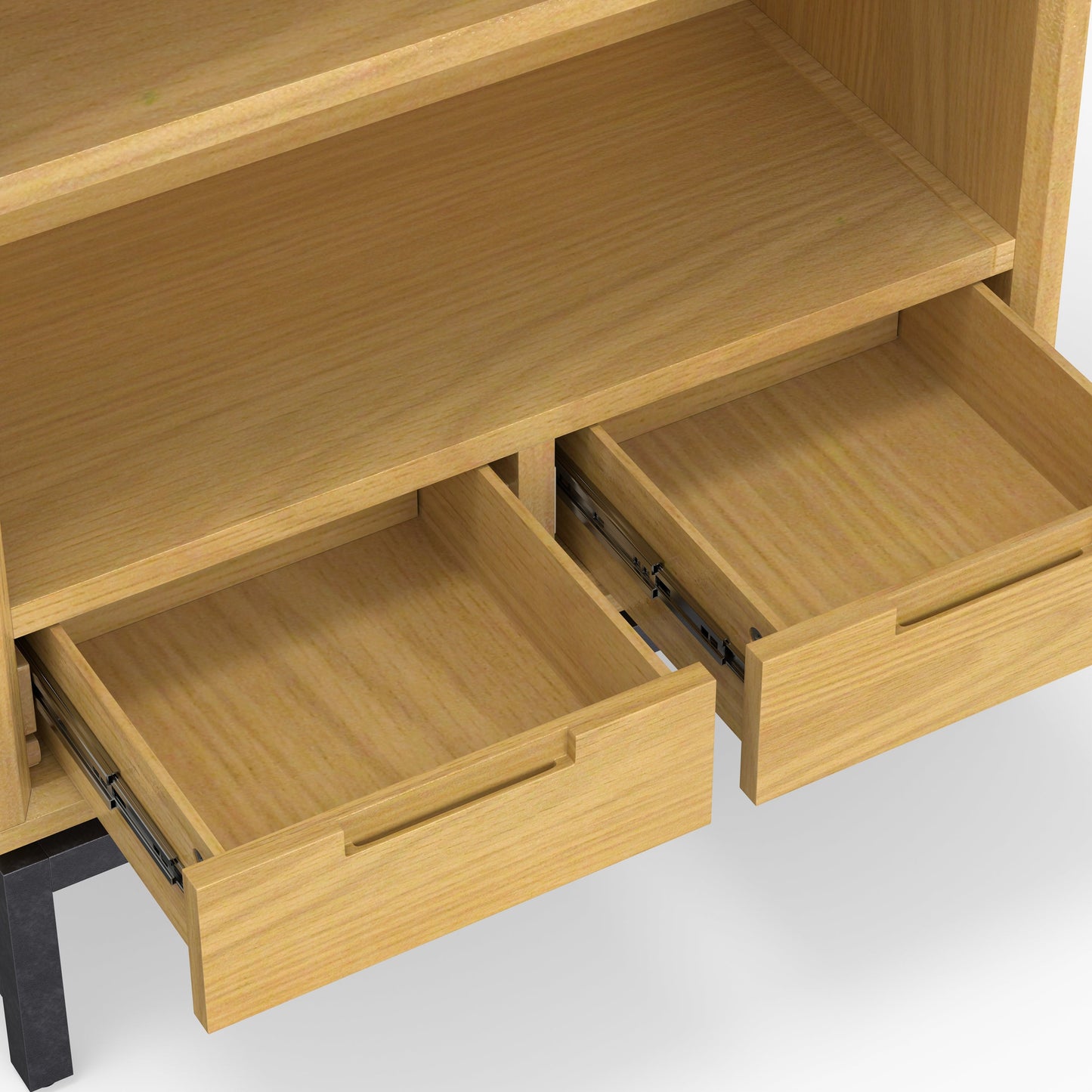 Infinite Bookcase with Adjustable Shelves and 2 Small Drawers