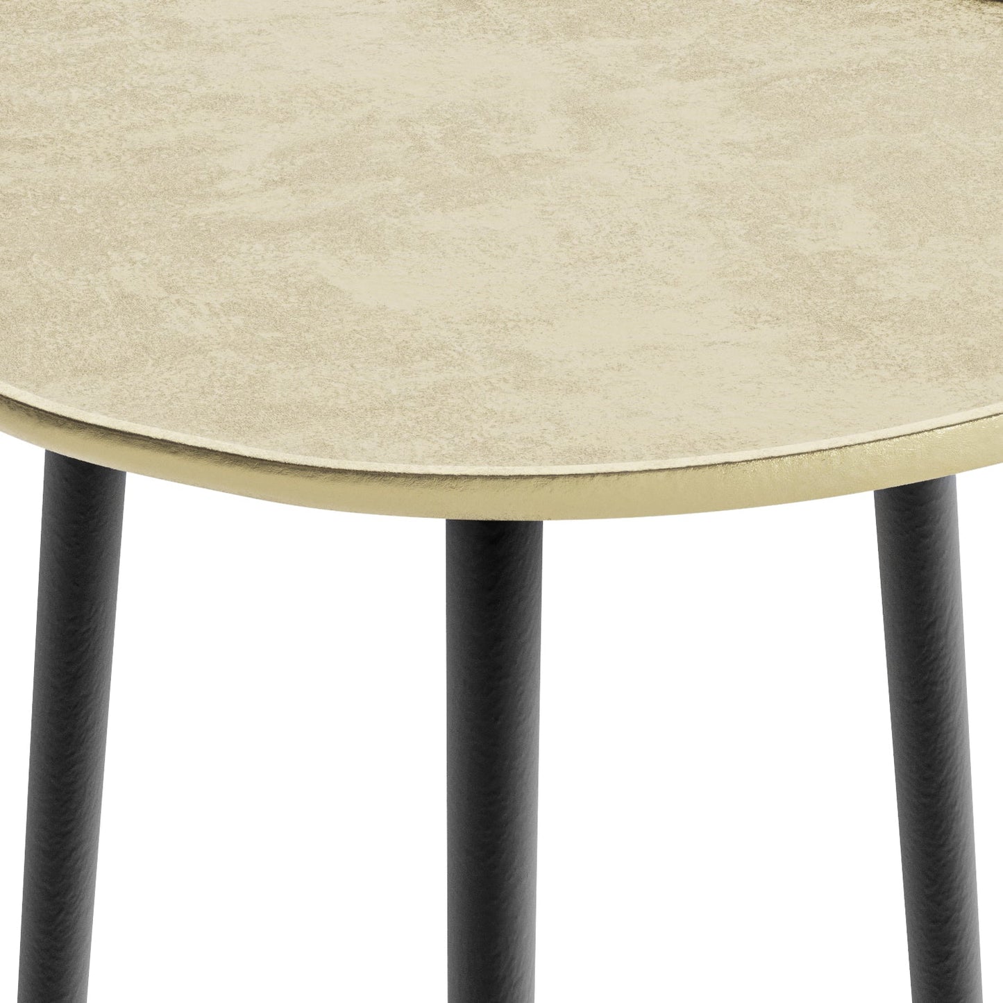 Round Metal Side Table with Tripod Base