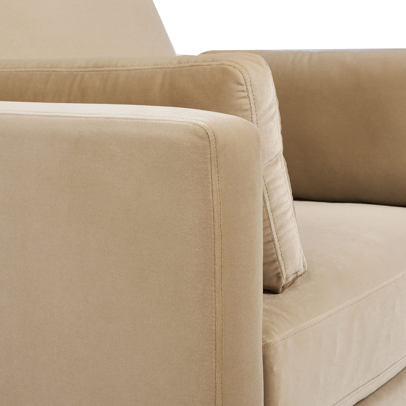 Contour Velvet Upholstered Accent Chair with Removable and Reversible Back
