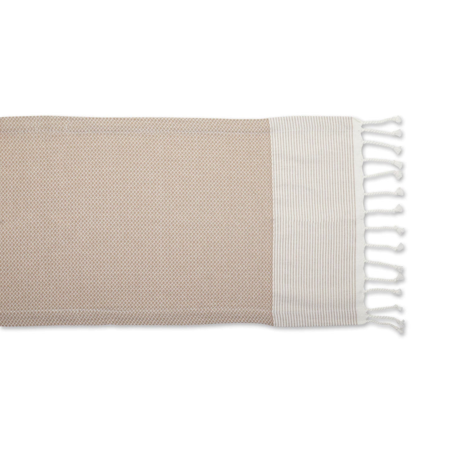 Stone Bordered Dobby Table Runner 15X72