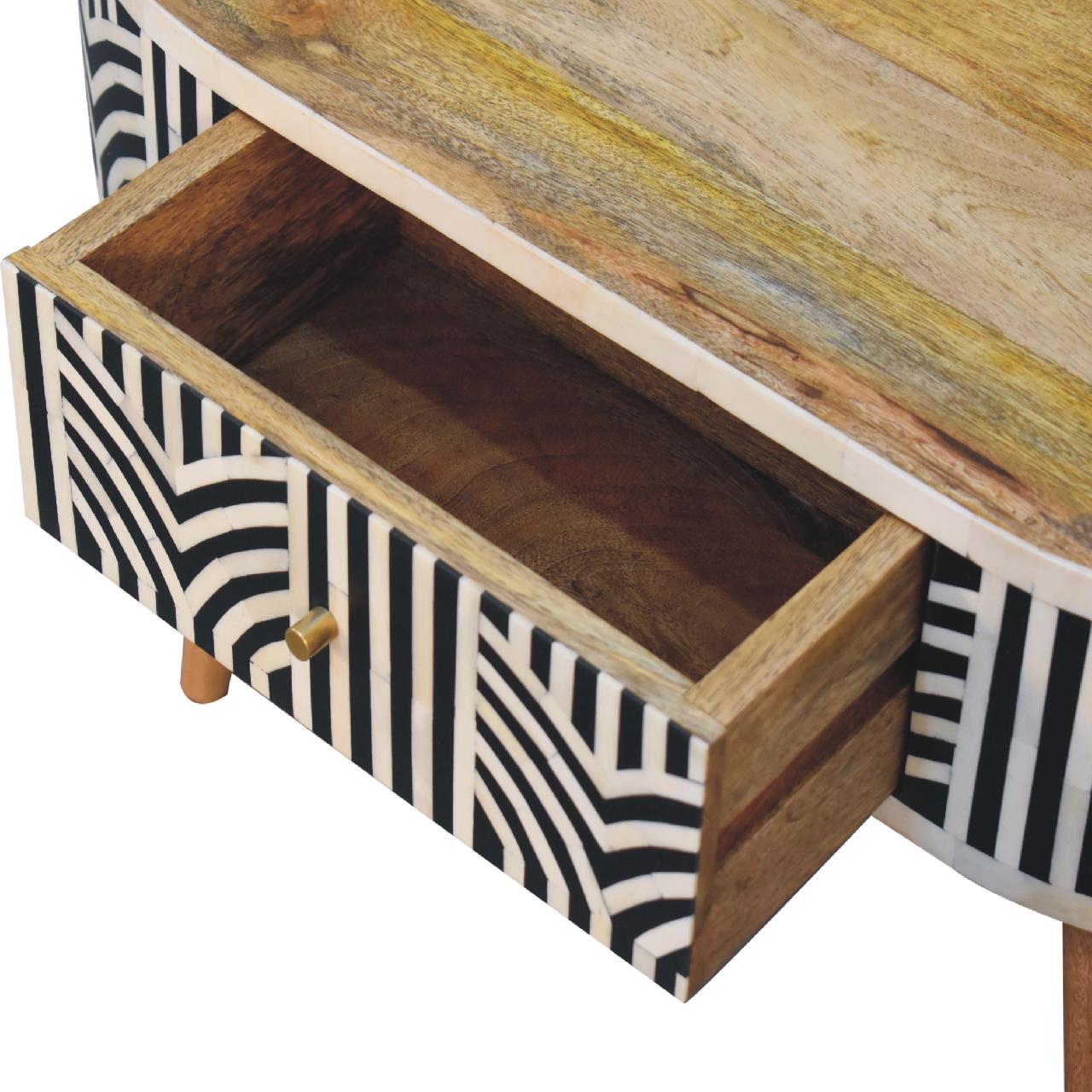 Blossomx Bone Inlay Coffee Table with 2 Drawers