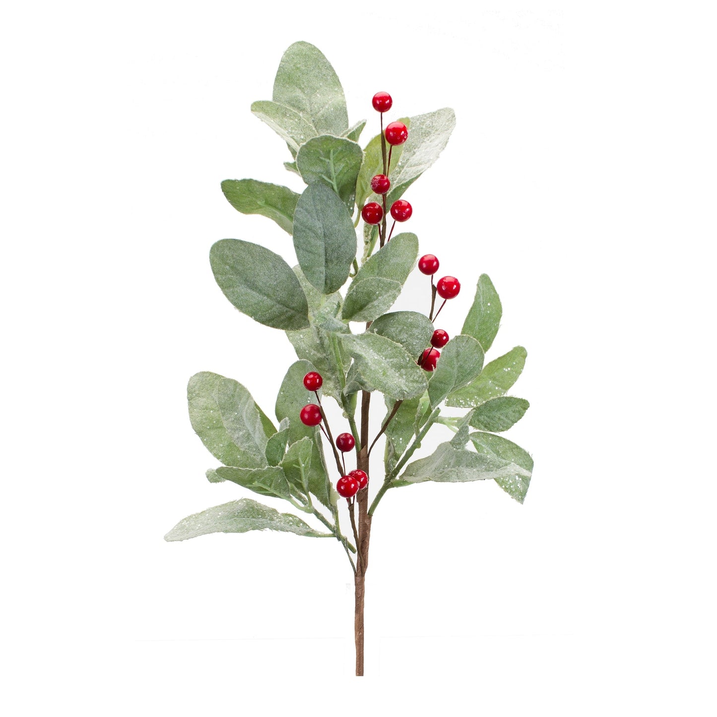 Frosted Mistletoe Spray with Berries, Set of 6