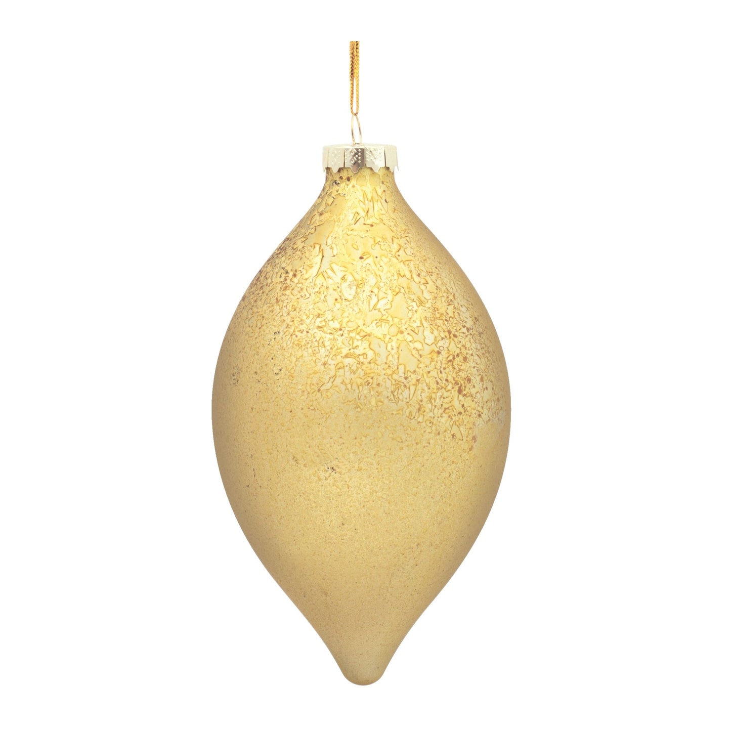 Gold Glass Ornament, Set of 6