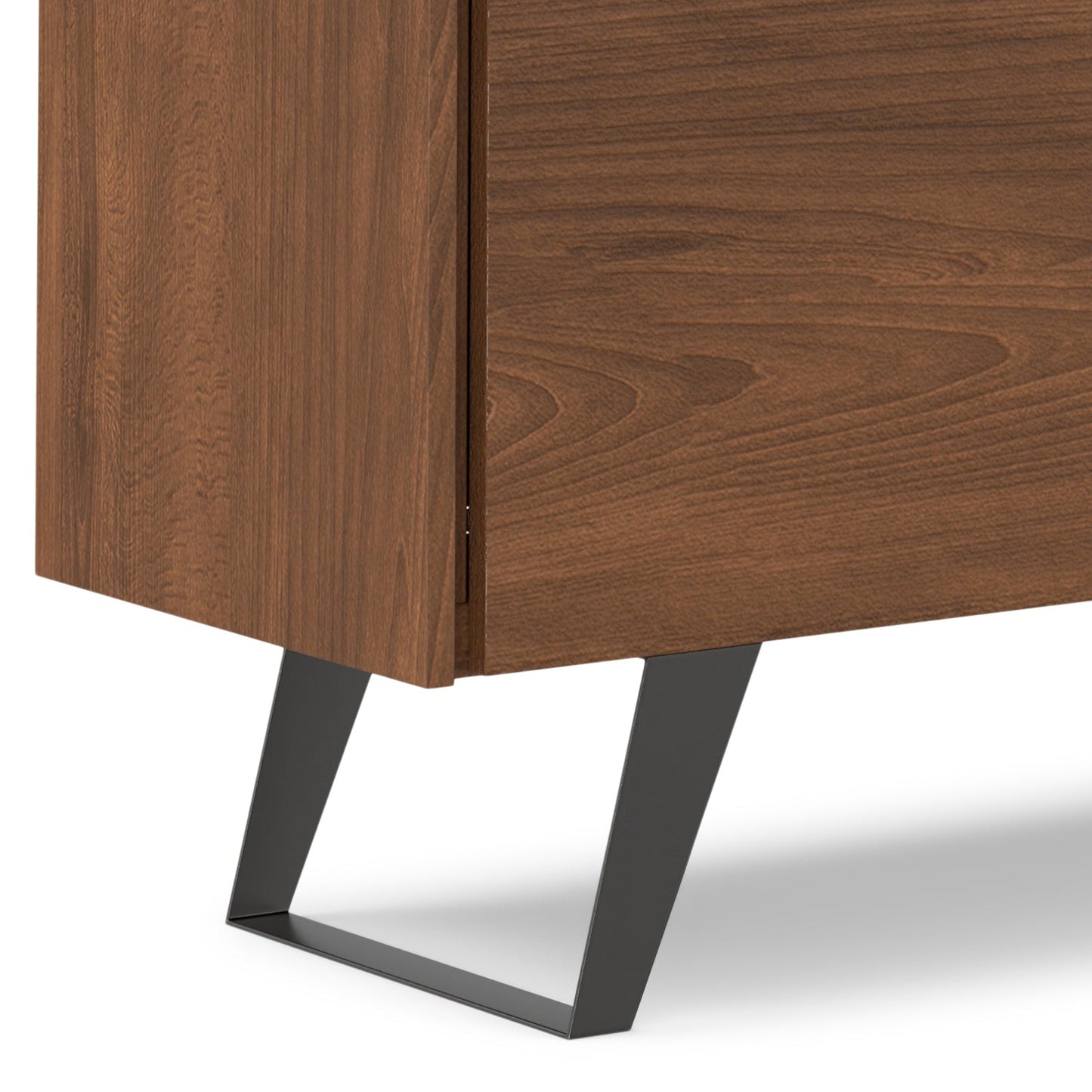 Peak 2-Door Buffet Cabinet with 3 Drawers and Metal Angled Legs