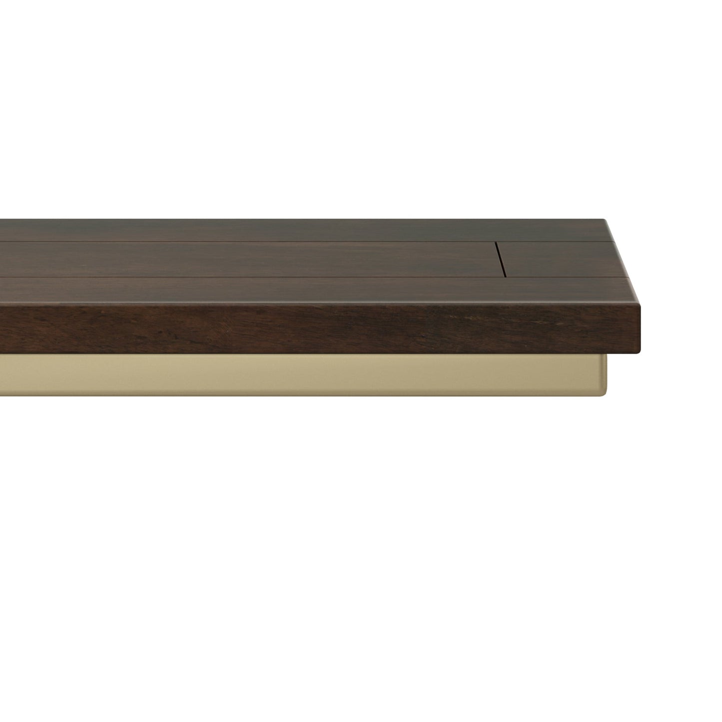 Haloed Side Table with C-Shaped Design and Metal Frame