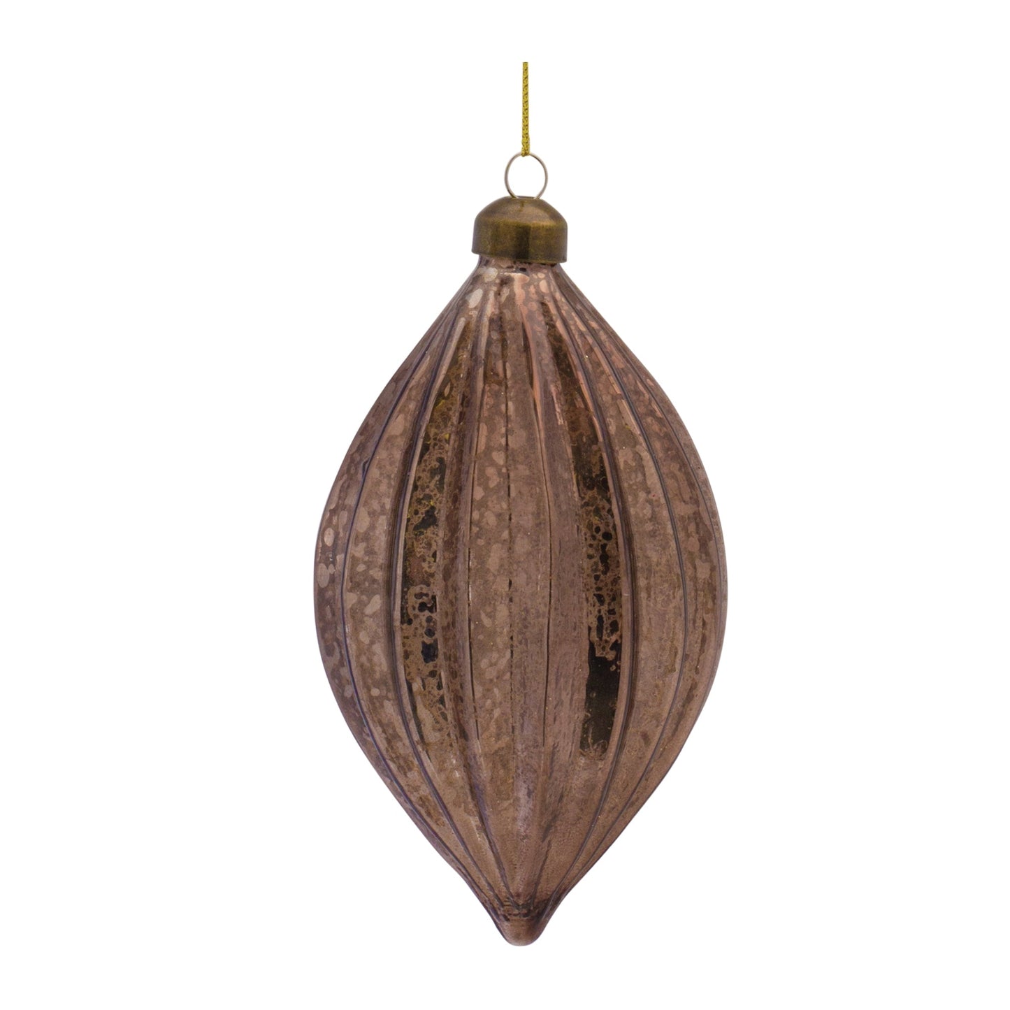 Ribbed Mercury Glass Ornament, Set of 6