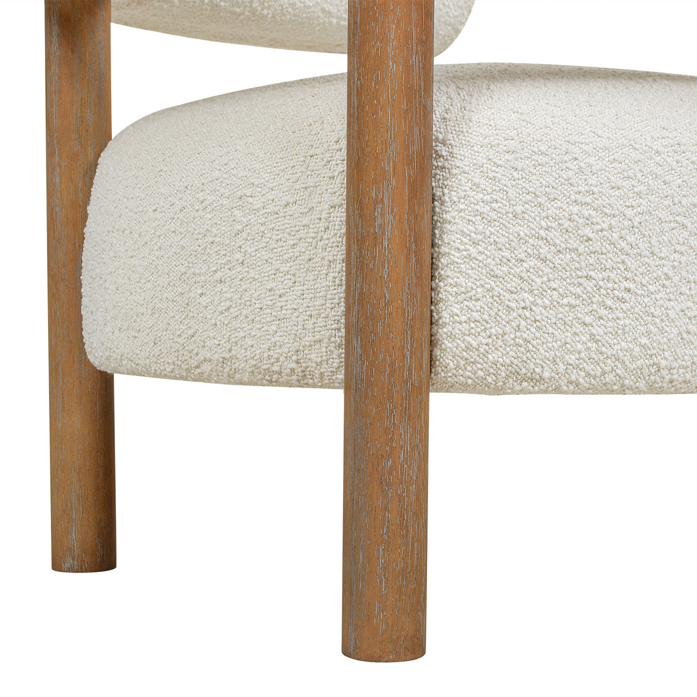 Upholstered Open Back Barrel Chair