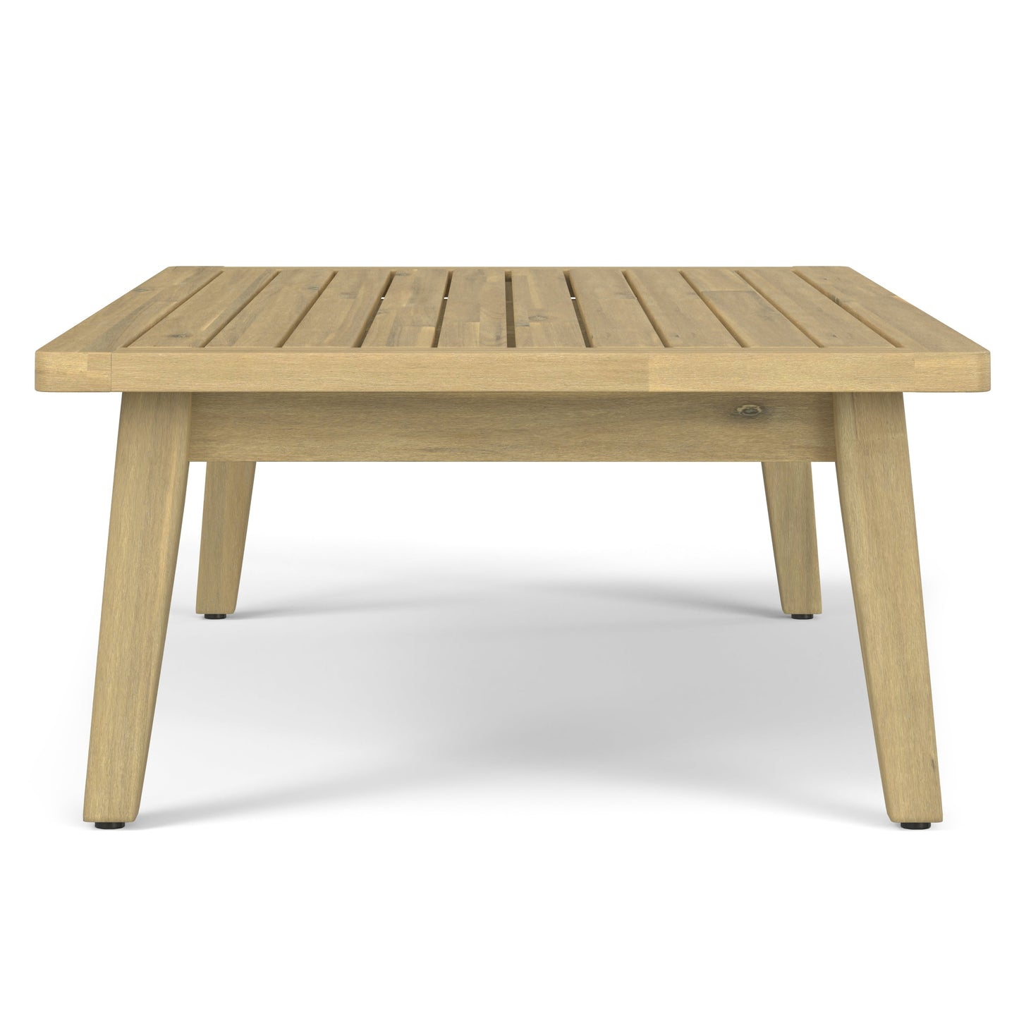 Outdoor Wooden Rectangular Coffee Table with Slatted Top