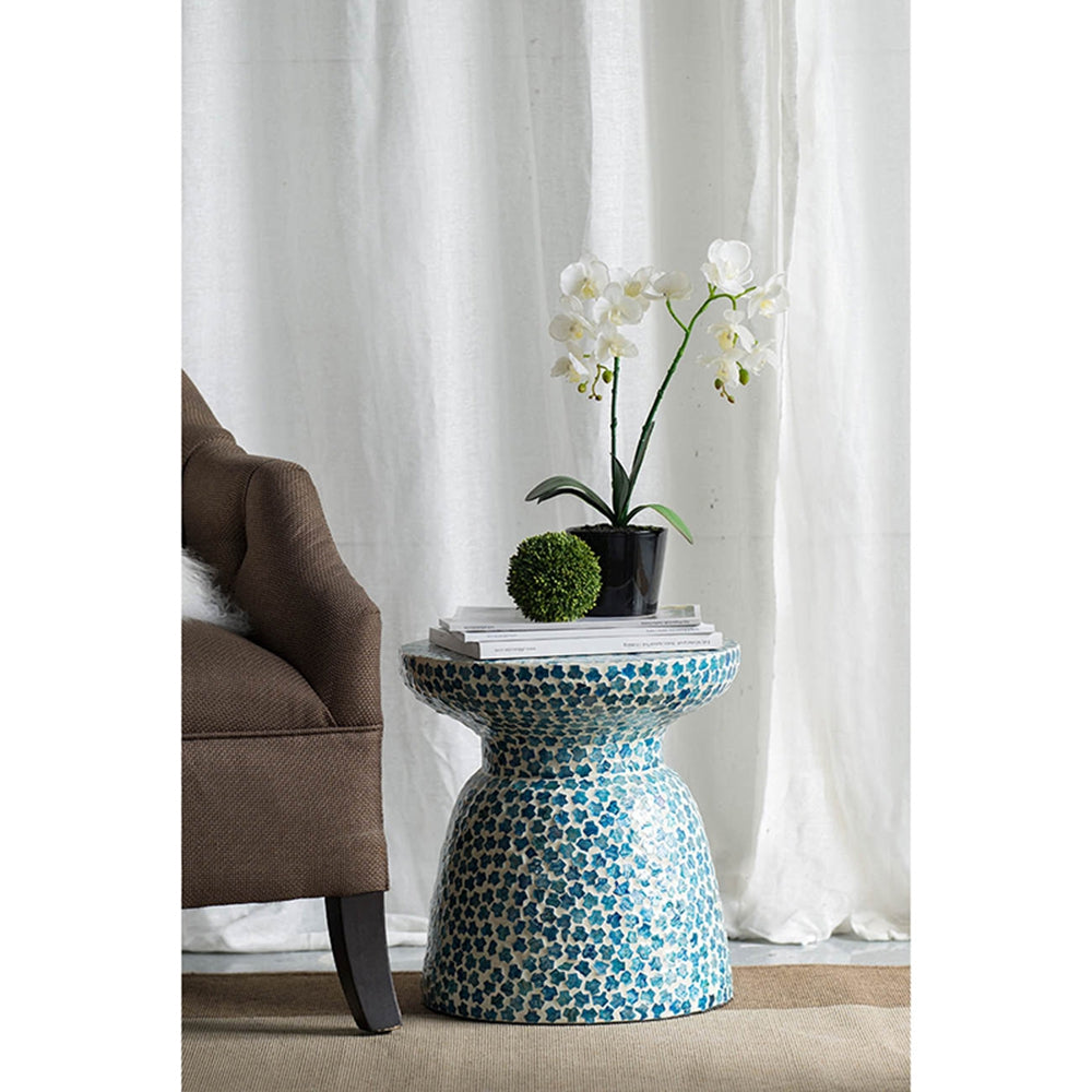 Outdoor Round Side Table with Chalice Shape